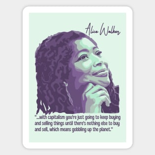 Alice Walker Portrait and Quote Magnet